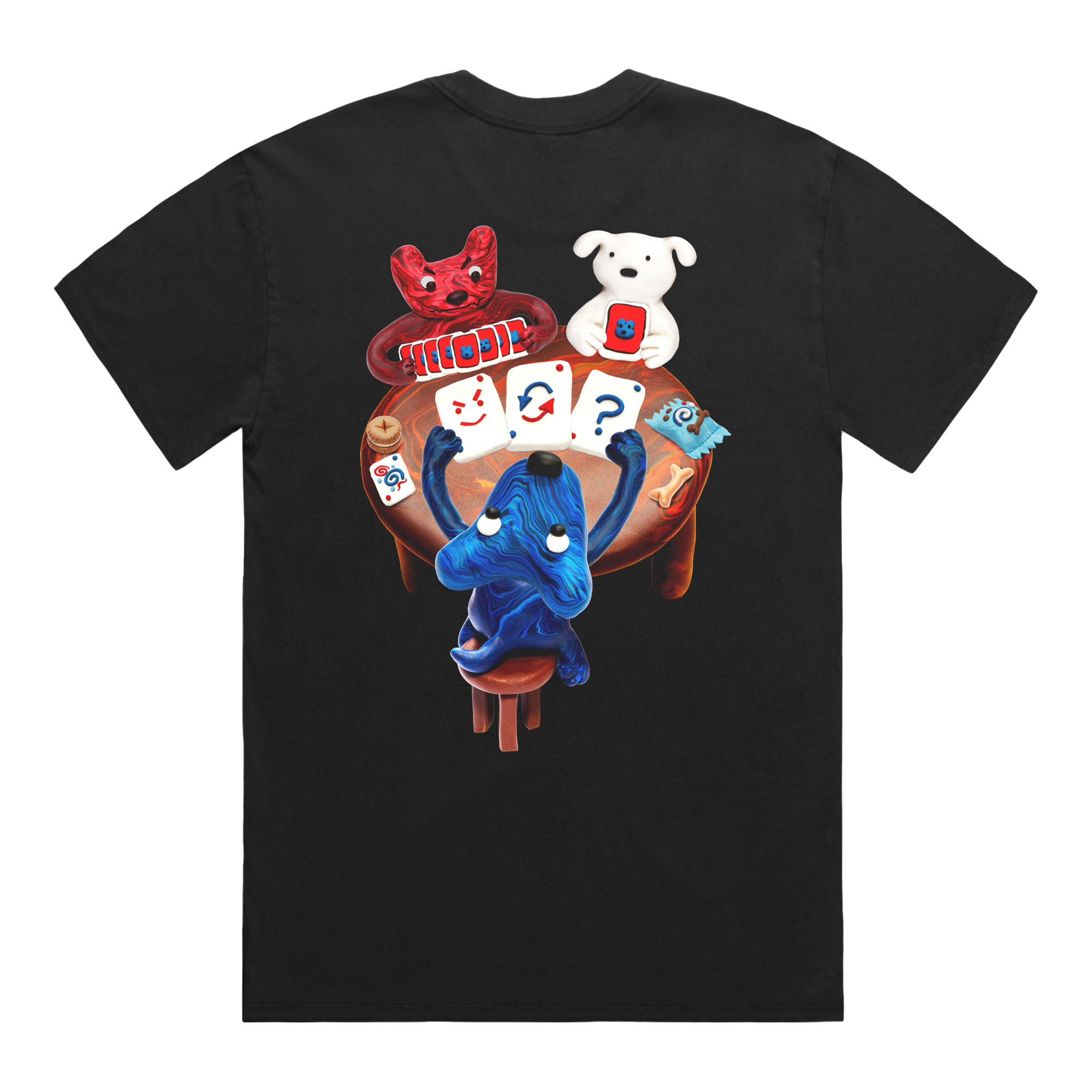 JAMES MARRIOTT GAMBLING DOGS BLACK T-SHIRT