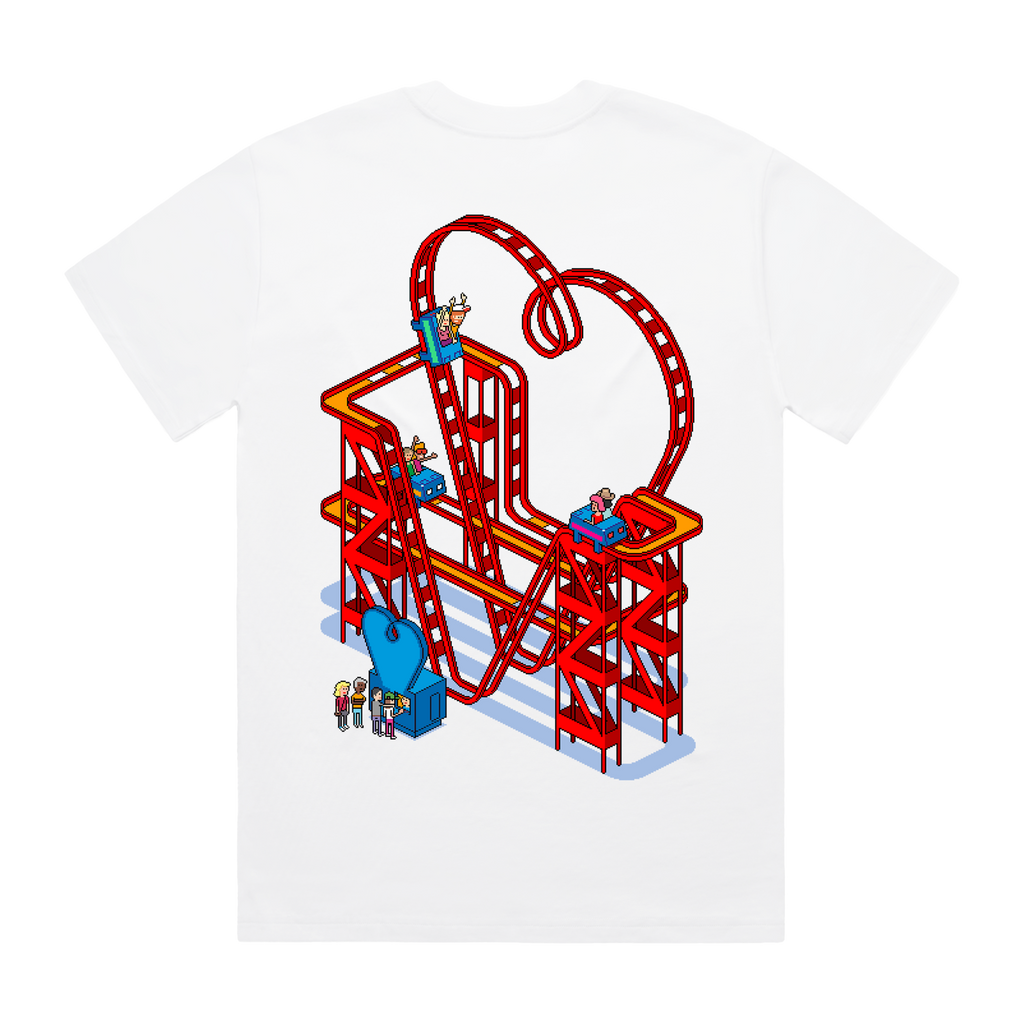Rollercoaster White Tee