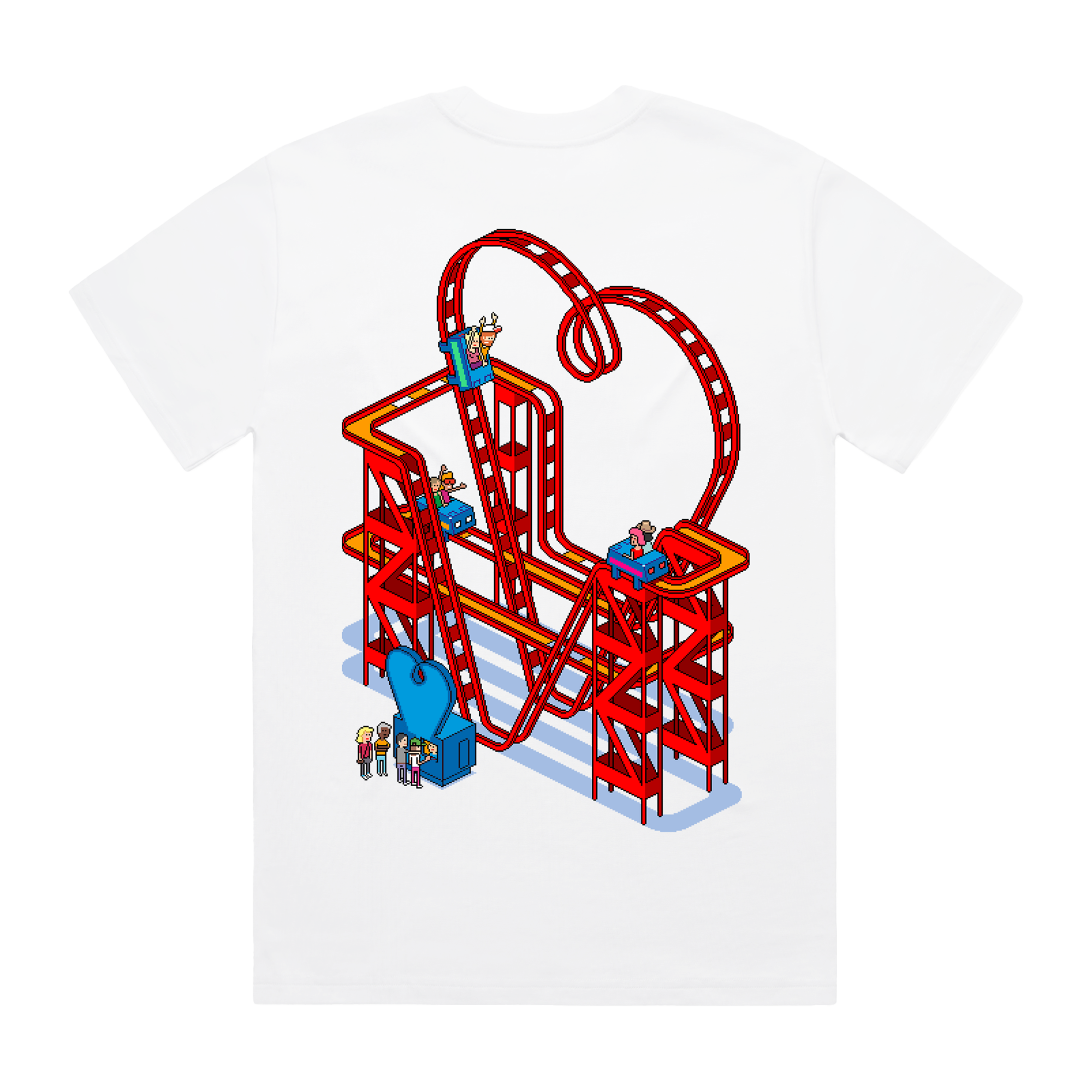 Rollercoaster White Tee