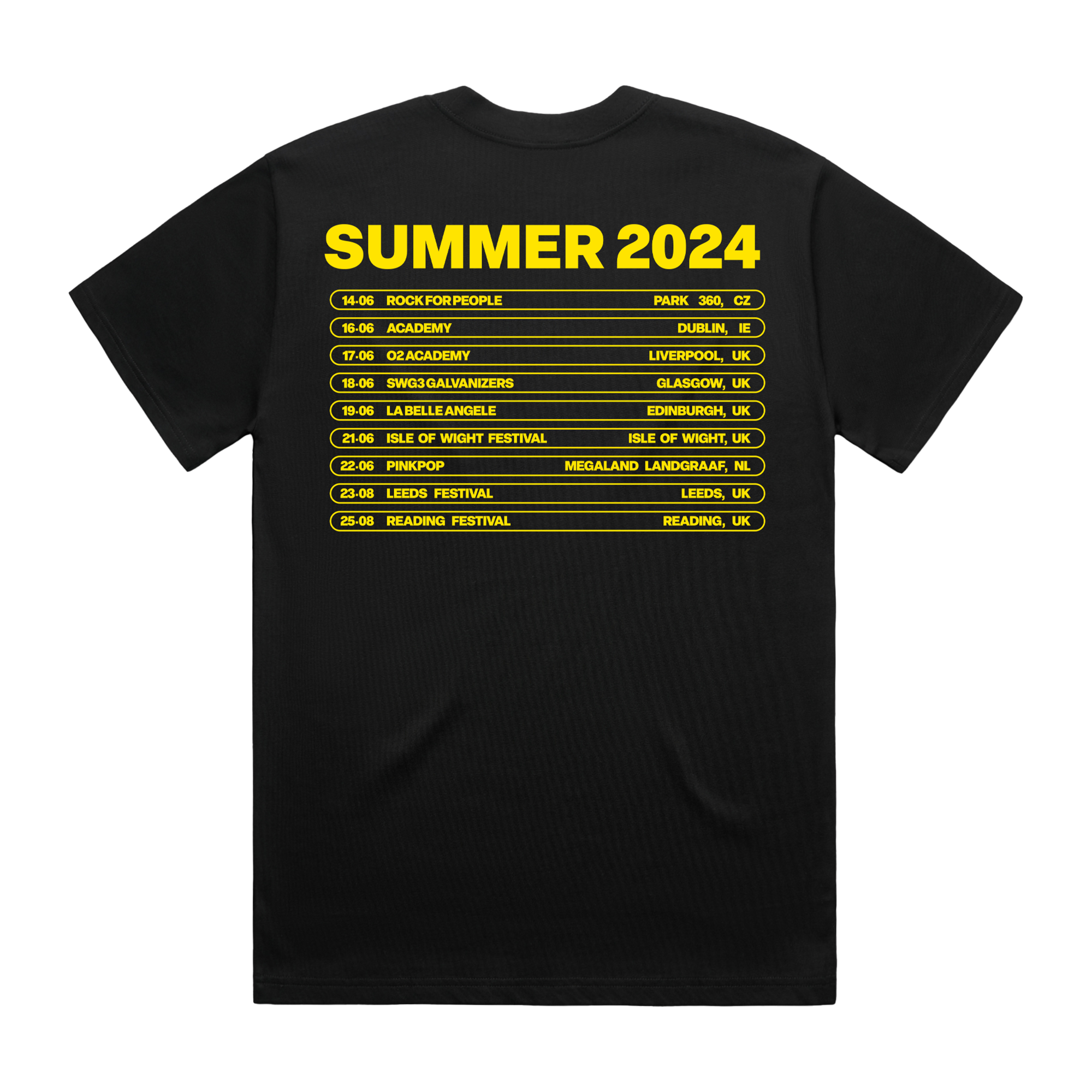 UK EU 2024 Tour Black Tee