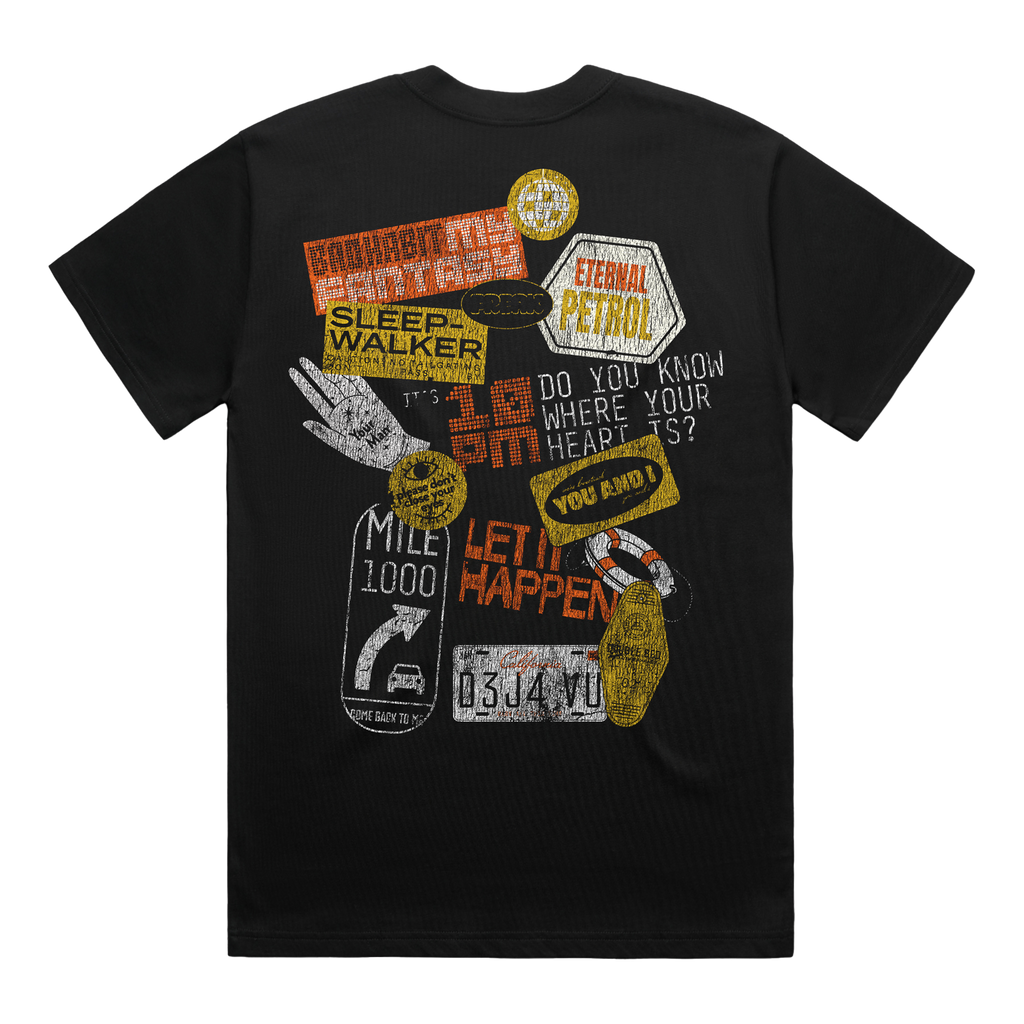 STICKER COLLAGE BLACK TEE