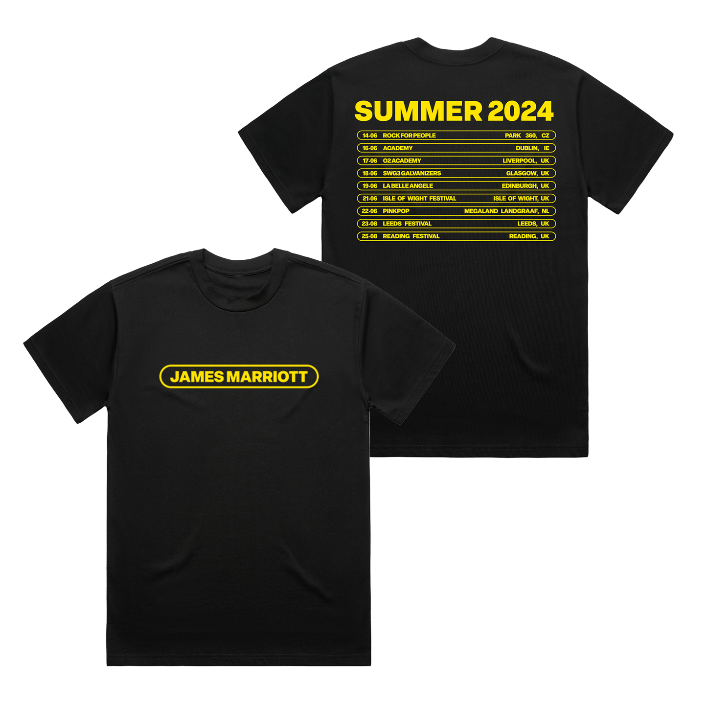 UK EU 2024 Tour Black Tee