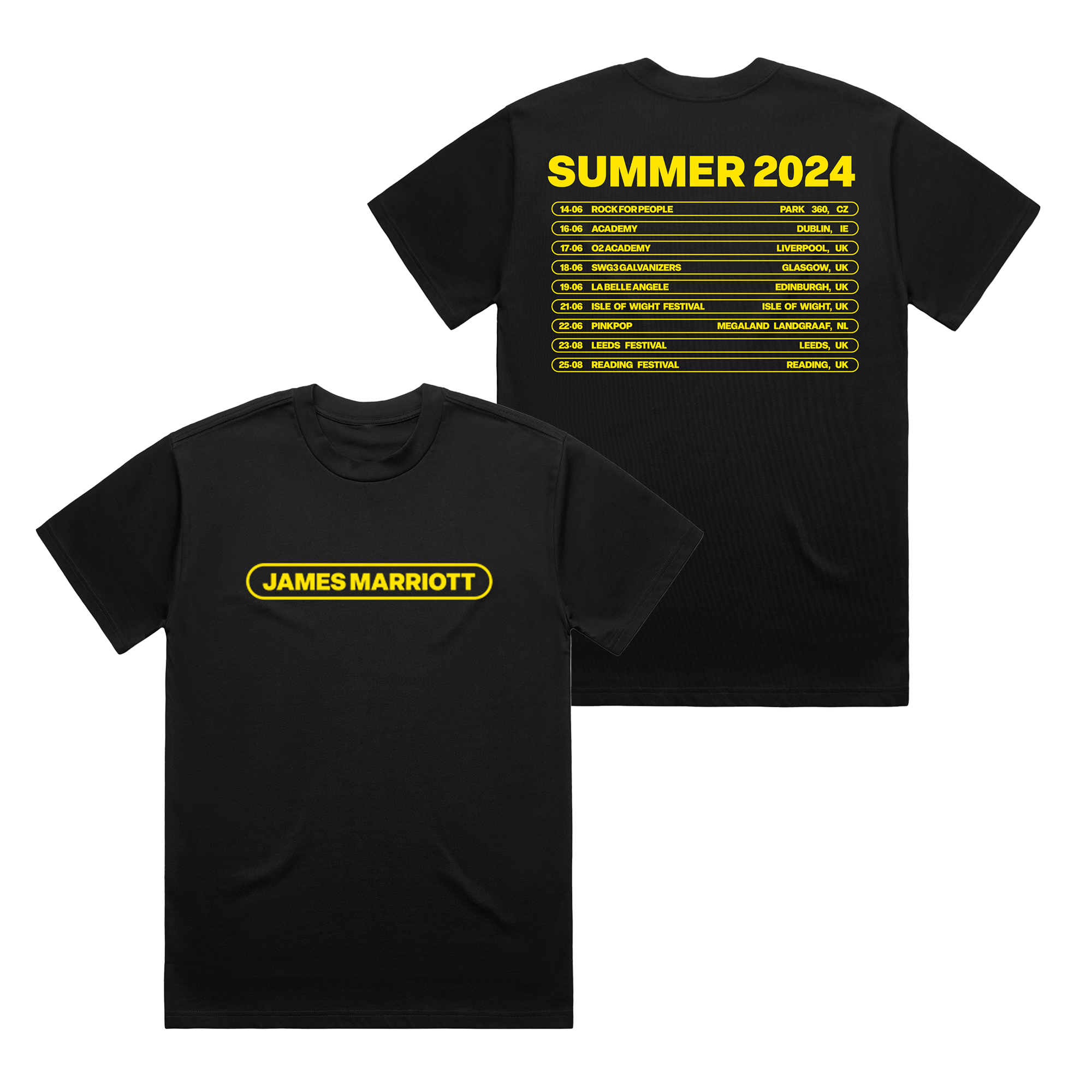 UK EU 2024 Tour Black Tee