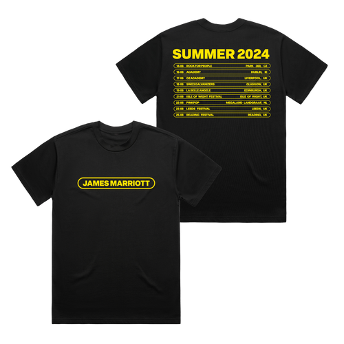 UK EU 2024 Tour Black Tee