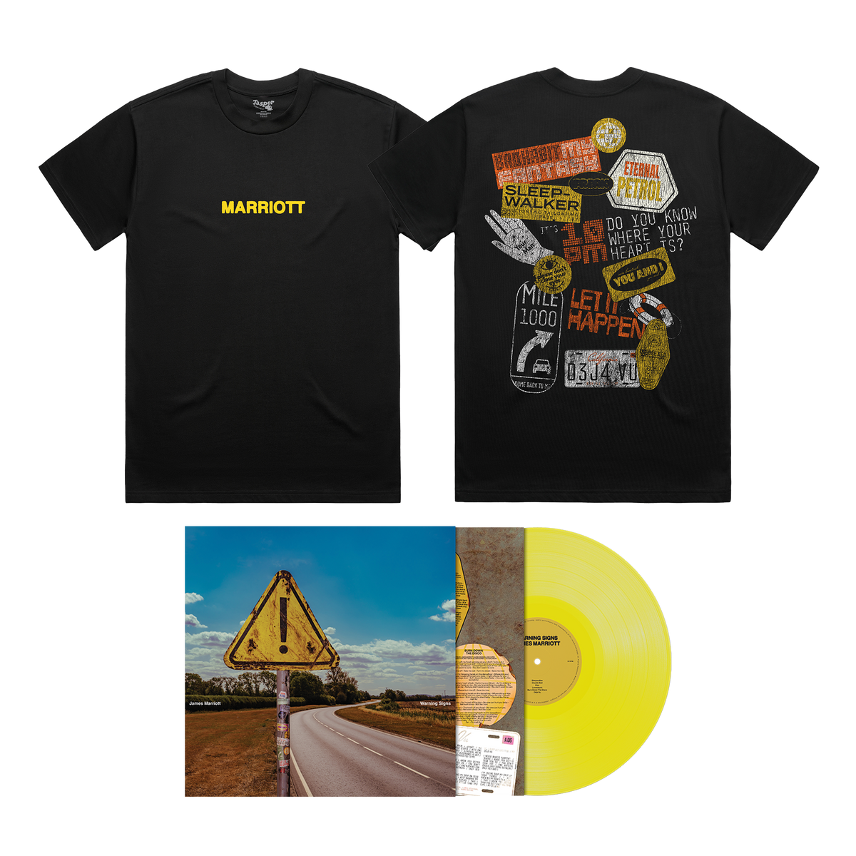 Warning Signs | T-Shirt + Exclusive Yellow Vinyl Bundle